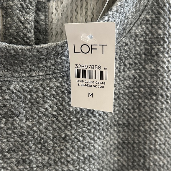 LOFT Textured Knit 3/4 Sleeve Dress - Picture 6 of 8